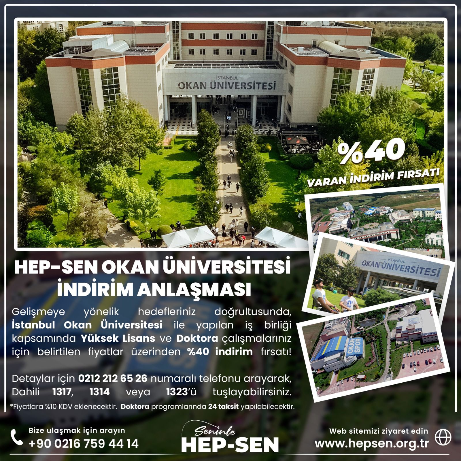 HEP-SEN OKAN ÜNİVERSİTESİ  İNDİRİM ANLAŞMASI